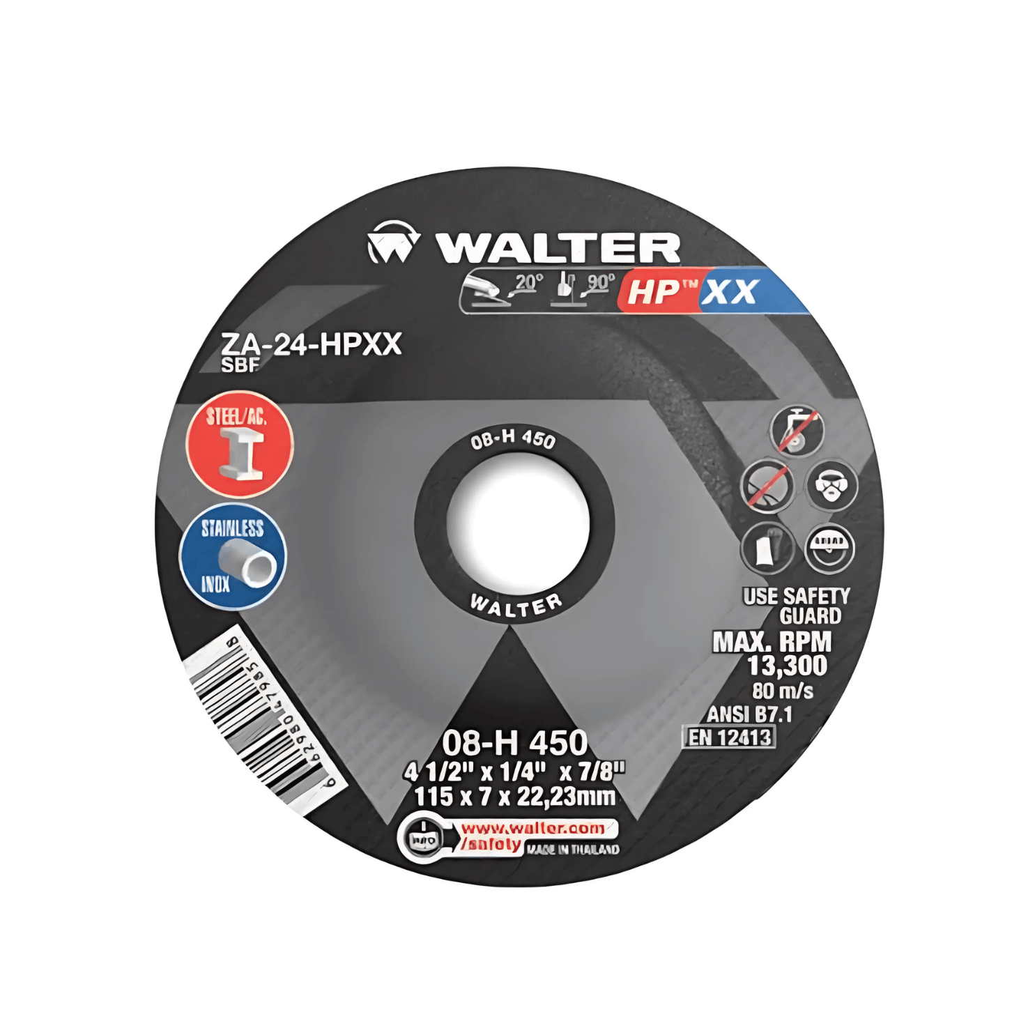 Disco de Desbaste HP XX para Aço e Inox 4.1/2